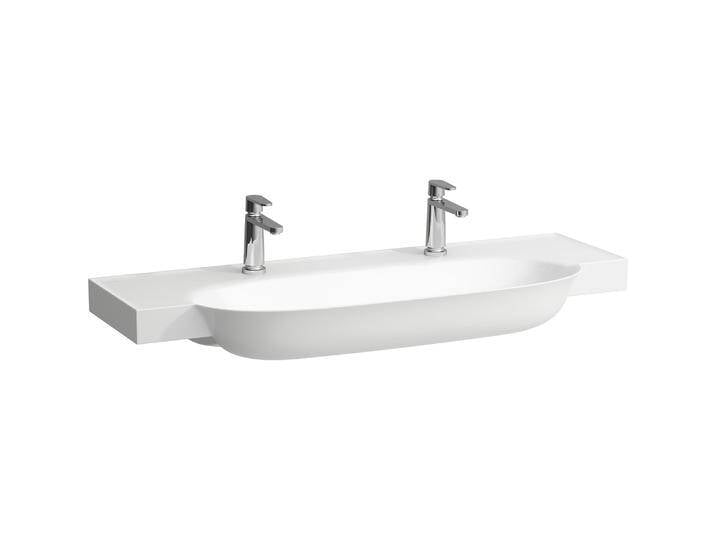 Laufen, Waschbecken, The New Classic Waschtisch, unterbaufähig, ohne Überlauf, 2 Hahnlöcher, 1200x480mm, H81385 (480 mm, 1200 mm) von Galaxus