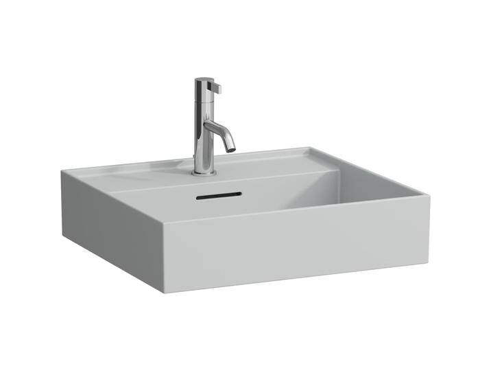 Laufen, Waschbecken, Waschtisch KARTELL 500x460mm unterbauf m ÜL 1 HL-Ausf. grau (460 mm, 500 mm) von Galaxus