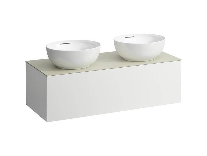 Laufen, Waschbeckenunterschrank, Il Bagno Alessi Schubladenelement, Steinplatte Calce Avorio, Ausschnitt rechts/links, 120x50x Laufen, Waschbeckenunterschrank, Il Bagno Alessi Schubladenelement, Steinplatte Calce Avorio, Ausschnitt rechts/links, 120x50x von Galaxus