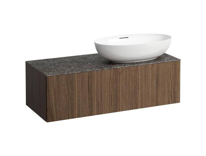 Laufen, Waschbeckenunterschrank, Il Bagno Alessi Schubladenelement, Steinplatte Marrone Naturale, Ausschnitt rechts, 120x50x37 Laufen, Waschbeckenunterschrank, Il Bagno Alessi Schubladenelement, Steinplatte Marrone Naturale, Ausschnitt rechts, 120x50x37 von Galaxus