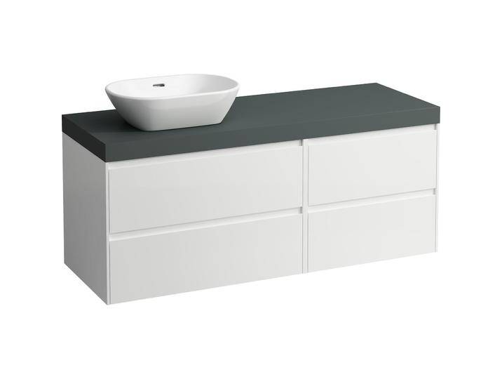 Laufen, Waschtischkonsole, Lani Waschtischplatte verkehrsgrau inkl. Unterschrank, 1 Ausschnitt links, 1370x495x580mm, H4 Laufen, Waschtischkonsole, Lani Waschtischplatte verkehrsgrau inkl. Unterschrank, 1 Ausschnitt links, 1370x495x580mm, H4 von Galaxus