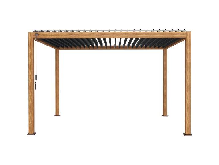 Leco, Pavillon, Lamellenpergola DELUXE 3x4m Holzoptik (400 cm, 300 cm) von Galaxus