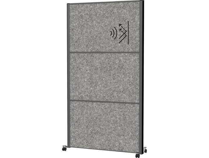 Maul, Trennwand, Akustik-Trennwand MAULcocoon 9601189 dunkelgrau 100,0 x 182,0 cm (100 x 182 cm) von Galaxus