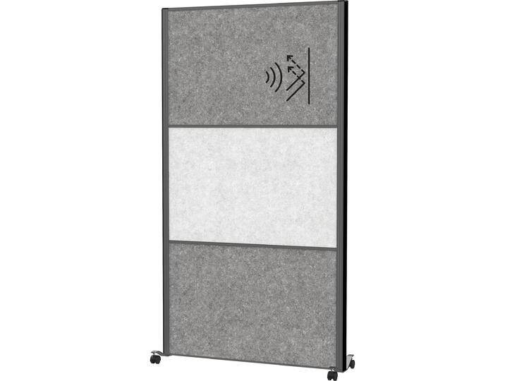 Maul, Trennwand, Akustik-Trennwand MAULcocoon 9602189 hellgrau, dunkelgrau 100,0 x 182,0 cm (100 x 182 cm) von Galaxus
