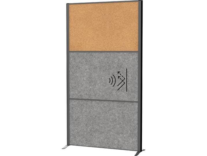 Maul, Trennwand, Akustik-Trennwand MAULcocoon 9605089 dunkelgrau, braun 100,0 x 182,0 cm (100 x 182 cm) von Galaxus