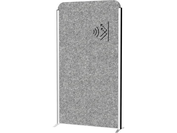 Maul, Trennwand, Akustik-Trennwand MAULcocoon 9701095 silber 100,0 x 182,0 cm (100 x 182 cm) von Galaxus