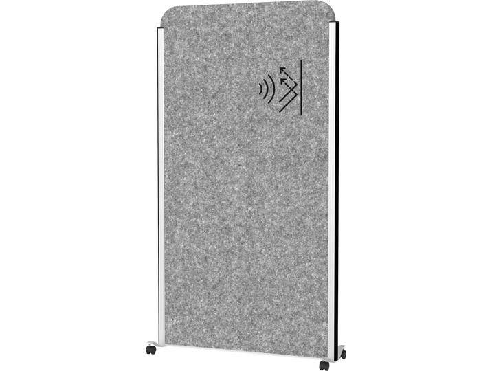 Maul, Trennwand, Akustik-Trennwand MAULcocoon 9701195 silber 100,0 x 182,0 cm (100 x 182 cm) von Galaxus