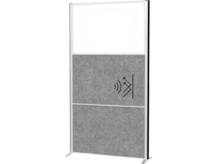 Maul, Trennwand, Akustik-Trennwand MAULconnecto 9603095 dunkelgrau, weiss 100,0 x 182,0 cm von Galaxus