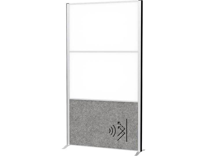 Maul, Trennwand, Akustik-Trennwand MAULconnecto 9622095 dunkelgrau, weiss 100,0 x 182,0 cm (100 x 182 cm) von Galaxus