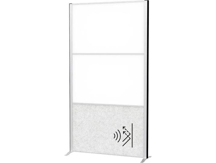 Maul, Trennwand, Akustik-Trennwand MAULconnecto 9623095 hellgrau, weiss 100,0 x 182,0 cm (100 x 182 cm) von Galaxus