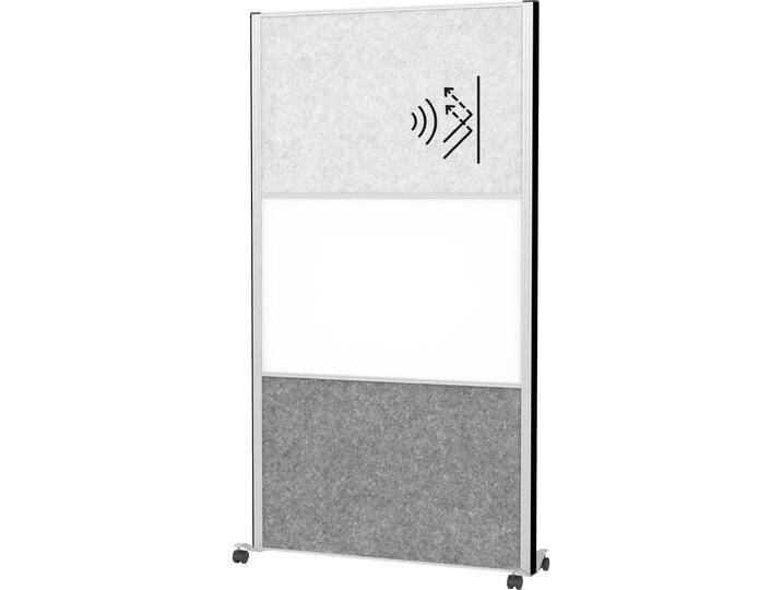 Maul, Trennwand, Stellwandsystem MAULconnecto 9655395 1xAk h.gr/d.gr 1xWB Mobil (100 x 182 cm) von Galaxus