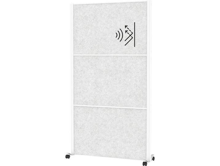 Maul, Trennwand, Stellwandsystem MAULconnecto 9662102 Uplight 3xAk h.gr Mobil (100 x 182 cm) von Galaxus
