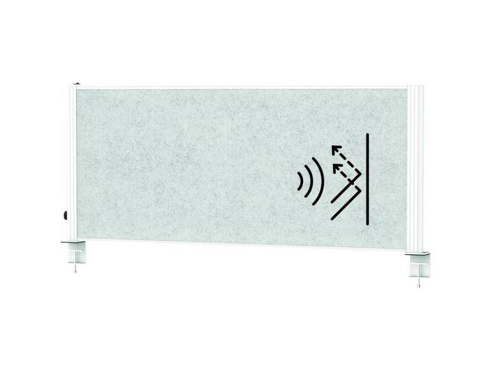 Maul, Trennwand, Tisch-Trennwand MAULconnecto Uplight 120x50cm Akustik h.gr/ws (120 x 50 cm) von Galaxus