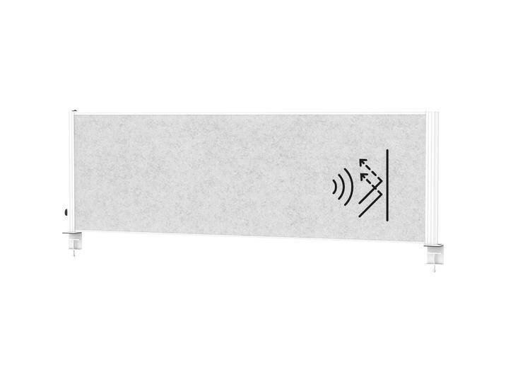 Maul, Trennwand, Tisch-Trennwand MAULconnecto Uplight 160x50cm Akustik h.gr/ws (160 x 50 cm) von Galaxus