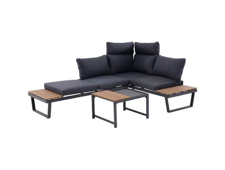 Mirpol, Gartenlounge, Eck-Garten-Lounge-Set oder 2 Sofas + Tisch NUVIO grau von Galaxus