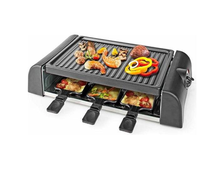 Nedis Gourmet/Raclette Grill 6 Persons Spatula Temperature setting Non stick coating Rectangle, Racletteofen, Schwarz von Galaxus