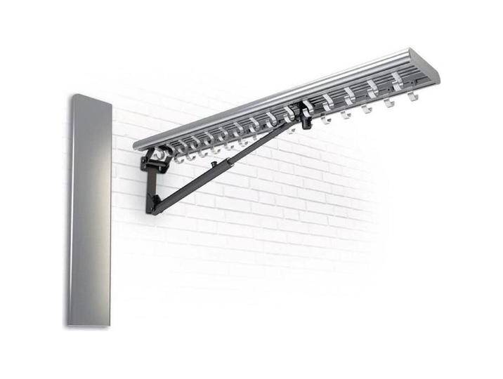 NoName, Garderobe + Kleiderhaken, Klappgarderobe Alu.F1 naturf.22 Mantelh.L.1250mm Hakenabstand 100mm NoName, Garderobe + Kleiderhaken, Klappgarderobe Alu.F1 naturf.22 Mantelh.L.1250mm Hakenabstand 100mm von Galaxus