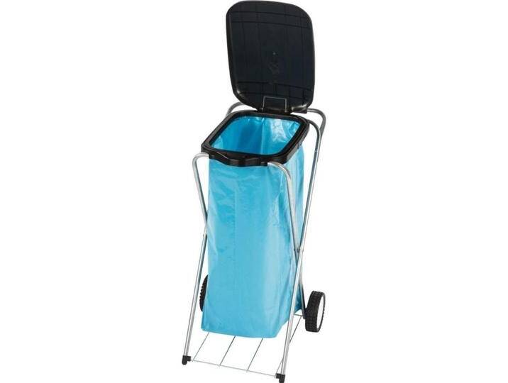 Nölle Abfallsammler H780xB350xT370mm 20-130 l 1-fach, mit Rollen und Gitterboden, Abfalleimer, Schwarz von Galaxus