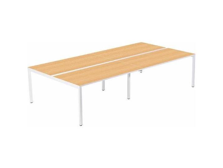 Paperflow, Schreibtisch, 4er-Teamschreibtisch, Breite 1400 / 2800 mm, Tiefe 800 / 1660 mm, weiss / Buche Paperflow, Schreibtisch, 4er-Teamschreibtisch, Breite 1400 / 2800 mm, Tiefe 800 / 1660 mm, weiss / Buche von Galaxus