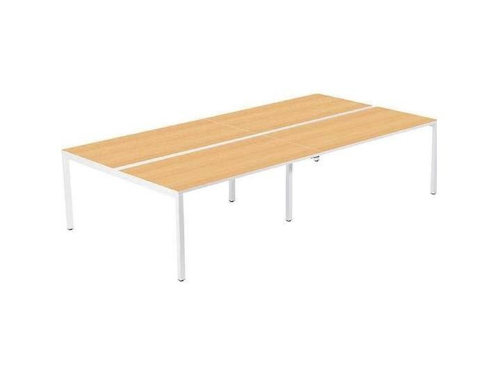Paperflow, Schreibtisch, 4er-Teamschreibtisch, Breite 1600 / 3200 mm, Tiefe 800 / 1660 mm, weiss von Galaxus