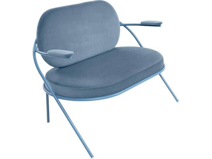 Paperflow, Sessel, 2-Sitzer Sofa SATURNE blau Kunstleder von Galaxus