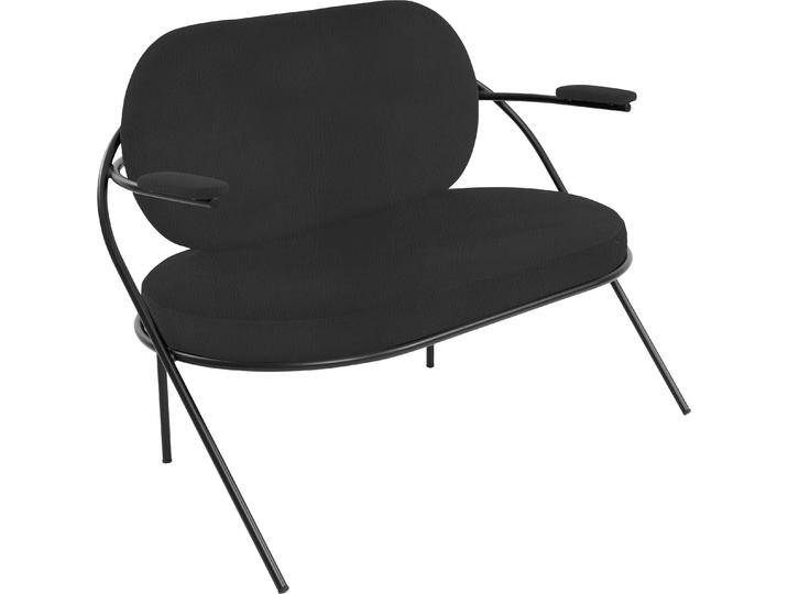 Paperflow, Sessel, 2-Sitzer Sofa SATURNE schwarz Kunstleder von Galaxus