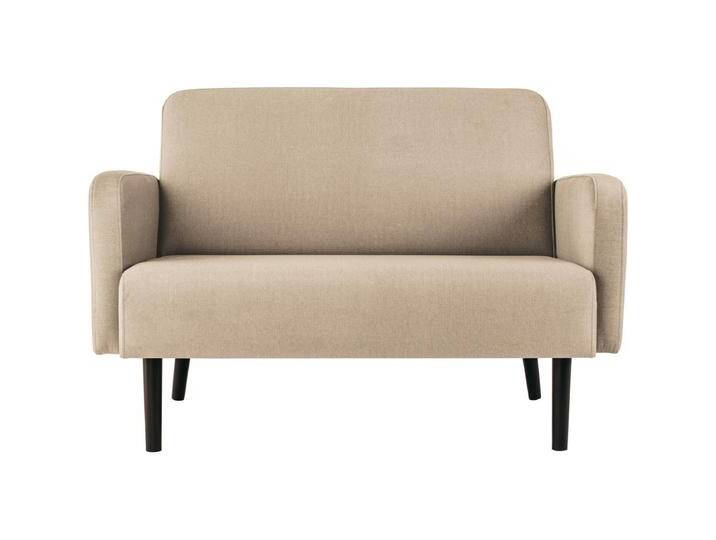 Paperflow, Sofa + Bettsofa, 2-Sitzer Sofa LISBOA elfenbein schwarz Stoff (2-Sitzer) von Galaxus