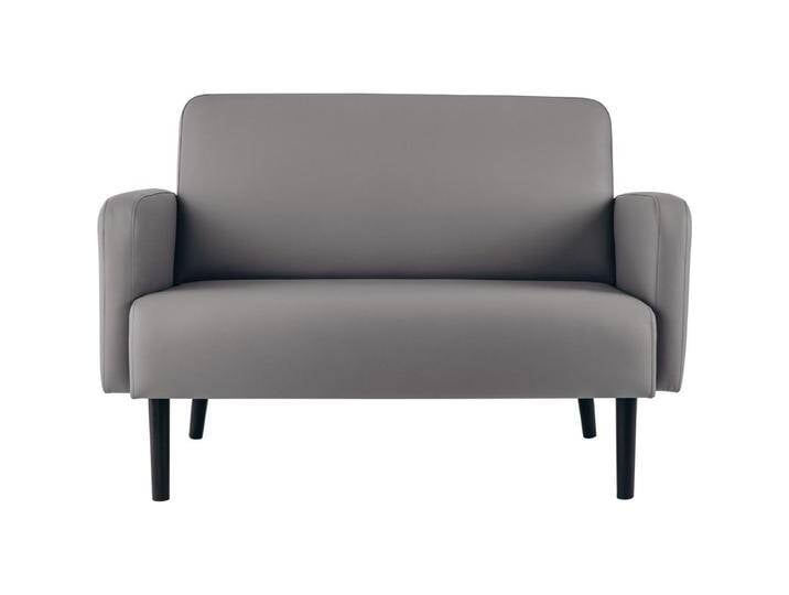 Paperflow, Sofa + Bettsofa, 2-Sitzer Sofa LISBOA grau schwarz Kunstleder (2-Sitzer) von Galaxus