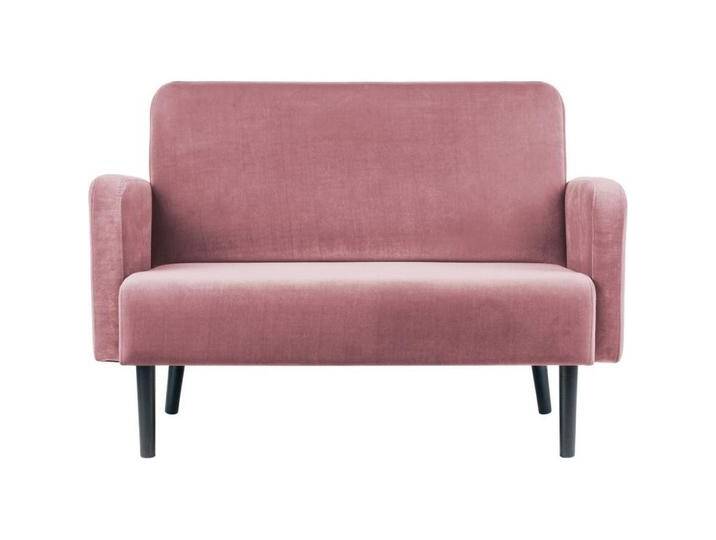 Paperflow, Sofa + Bettsofa, 2-Sitzer Sofa LISBOA rosa schwarz Stoff (2-Sitzer) von Galaxus