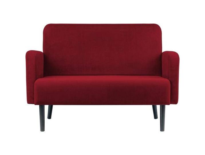 Paperflow, Sofa + Bettsofa, 2-Sitzer Sofa LISBOA rot schwarz Stoff (2-Sitzer) von Galaxus