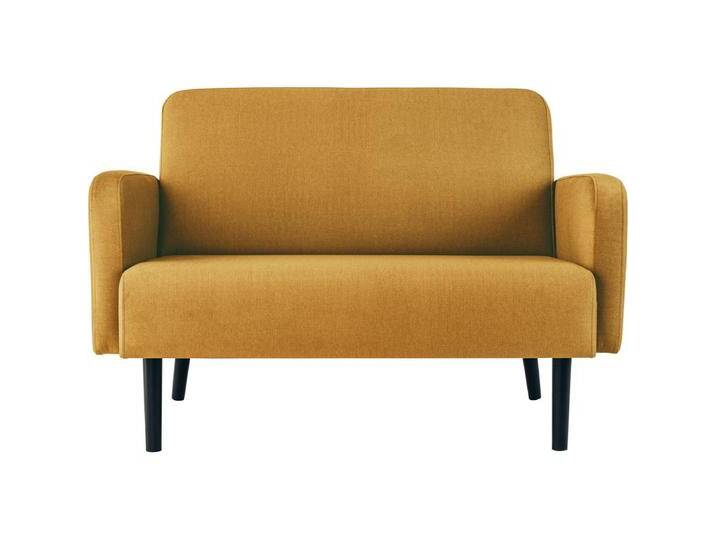Paperflow, Sofa + Bettsofa, 2-Sitzer Sofa LISBOA safran schwarz Stoff (2-Sitzer) von Galaxus