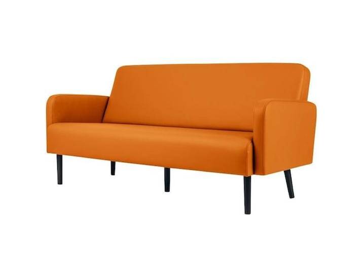 Paperflow, Sofa, 3-Sitzer Sofa LISBOA schwarz schwarz Kunstleder (3-Sitzer) von Galaxus