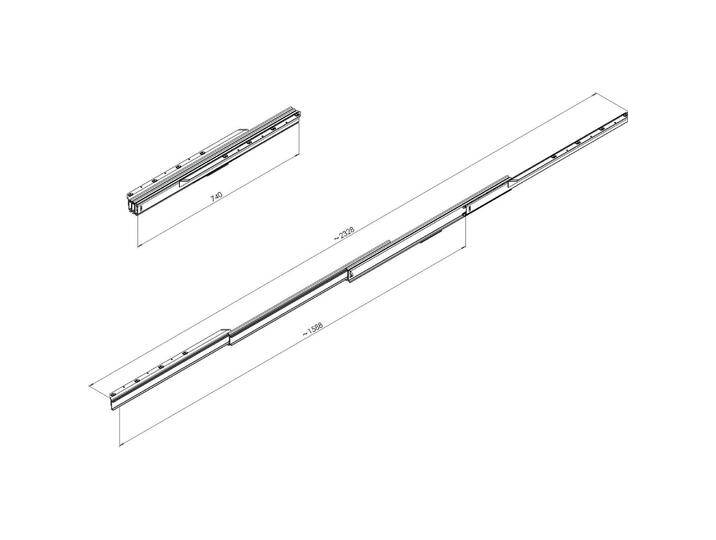 Pöttker, Tischbeine + Tischgestell, CLASSIC Ausziehtischführung, Auszugslänge 2328 mm, 90 kg, Stahl verzinkt von Galaxus