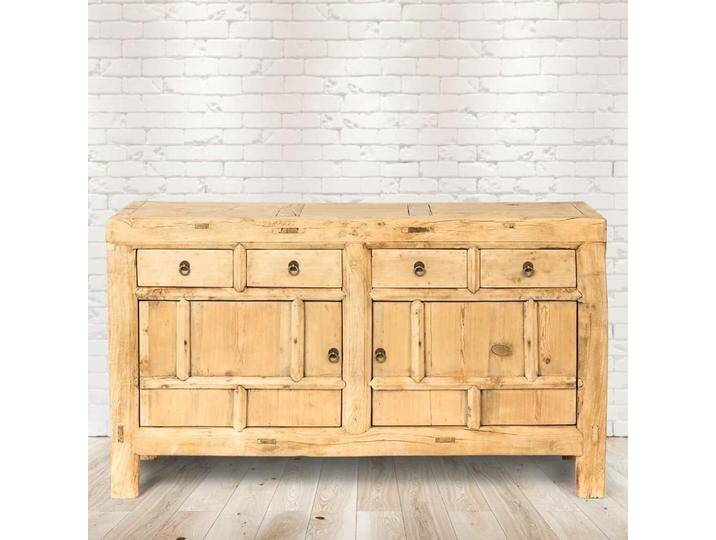 PureHaven, Kommode + Sideboard, Kommode 156x40x81 cm im Vintage Style massive Kommode aus Kiefer-Altholz handgefertigt sti (156 x 40 x 81 cm) von Galaxus
