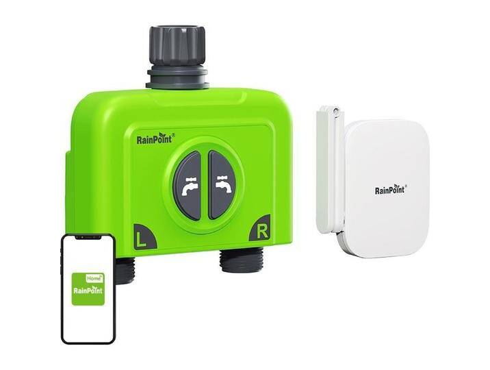 RainPoint, Bewässerungssystem, WiFi 2-zone irrigation controller with gateway (Bewässerungssensor) von Galaxus
