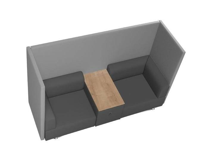 Rocada, Schreibtisch, 2-Sitzer Besprechungsecke Soft Seating schwarz, grau grau Stoff von Galaxus