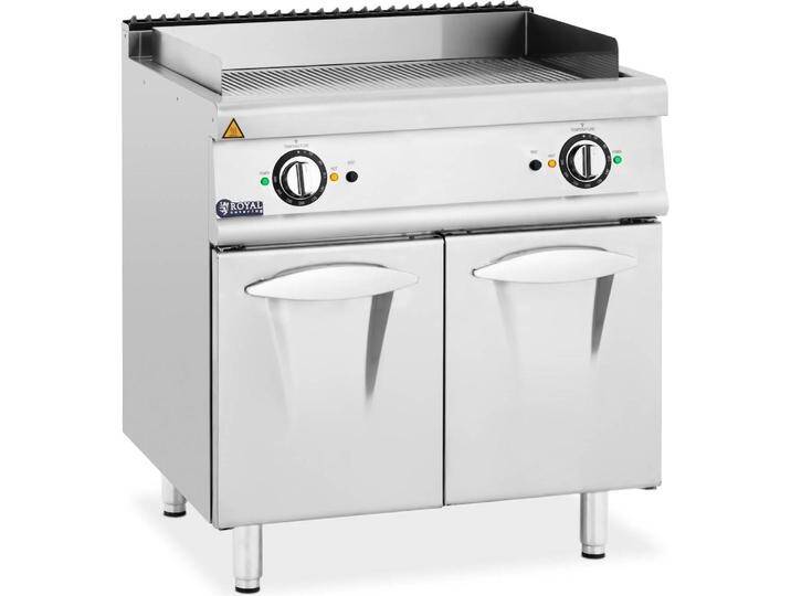 Royal Catering, Elektrogrill, Doppel-Elektro-Grillplatte Unterschrank 10,8 kW gerillt bis 300 °C Griddleplatte (10.80 kW) von Galaxus