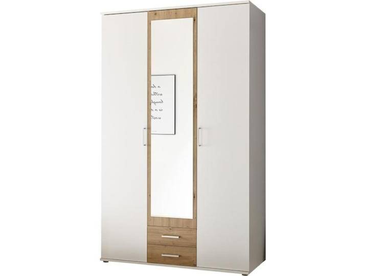 Schlafkontor, Kleiderschrank, Hanau Kleiderschrank + Spiegel Holzwerkstoff Melamin 3 Türen 120x196x54 cm von Galaxus