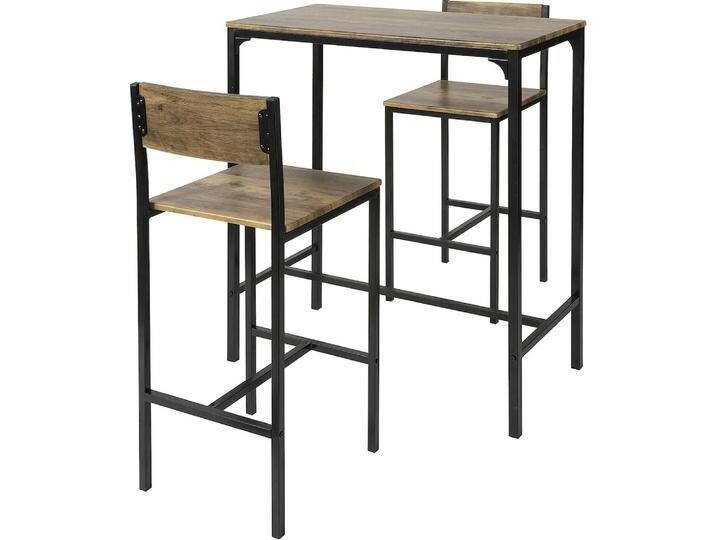 SoBuy, Bartisch, Bartisch mit 2 Hockern (89 x 45 x 100 cm) von Galaxus