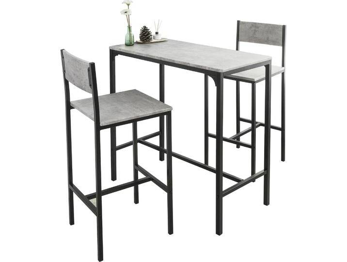 SoBuy, Bartisch, Bartisch mit 2 Hockern (89 x 45 x 87 cm) von Galaxus