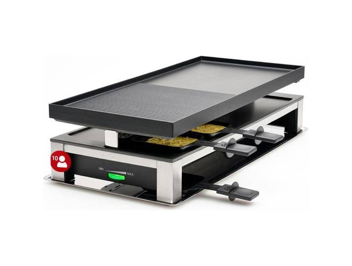 Solis 3in1 Tischgrill 7911 für 10 Personen, Racletteofen, Silber, Schwarz von Galaxus