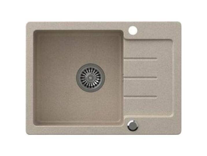 Steiner, Spülbecken, JOHNNY 116 Steingran beige granite sink 1 bowl without (60x44x18,5), with siphon and plug, stainless (44 cm, 60 cm) von Galaxus