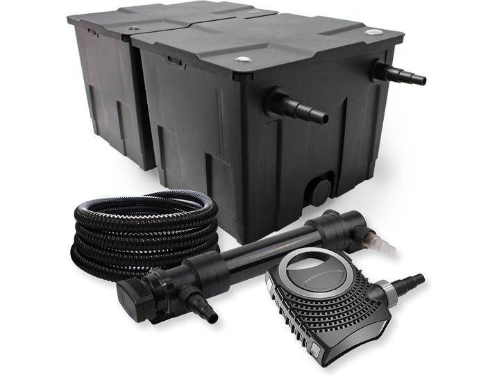 SunSun, Brunnen + Gartenteich, 2-Kammer Filter Set 60000l 36W UVC 6er Teich Klärer NEO10000 80W Pumpe Schlauch SunSun, Brunnen + Gartenteich, 2-Kammer Filter Set 60000l 36W UVC 6er Teich Klärer NEO10000 80W Pumpe Schlauch von Galaxus