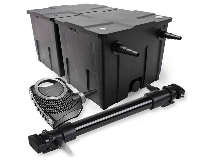 SunSun, Brunnen + Gartenteich, 2-Kammer Filter Set 60000l 72W UVC 6erSerie Teich Klärer NEO10000 80W Pum von Galaxus
