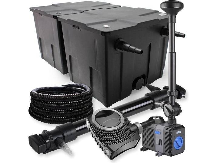 SunSun, Brunnen + Gartenteich, 2-Kammer Filter Set 60000l 72W UVC Teich Klärer NEO10000 80W Pumpe Schlauch Spri von Galaxus