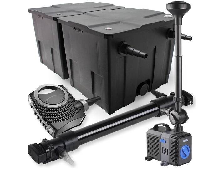 SunSun, Brunnen + Gartenteich, 2-Kammer Filter Set 60000l 72W UVC Teich Klärer NEO10000 80W Pumpe Springbrunnen von Galaxus