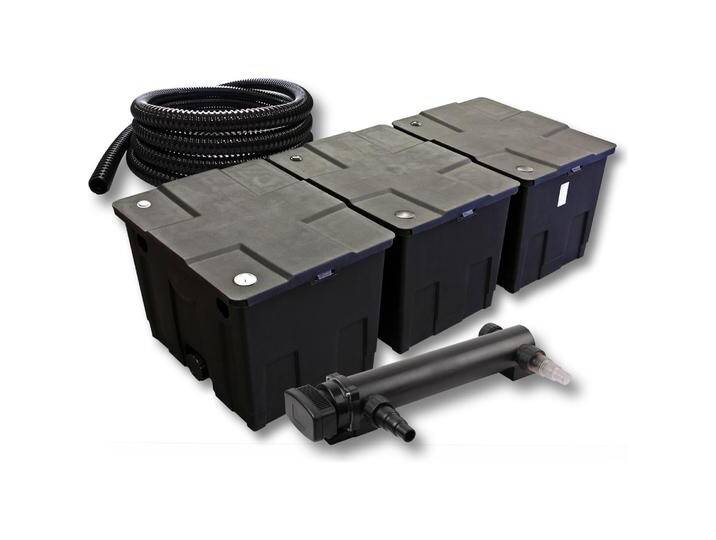 SunSun, Brunnen + Gartenteich, 3-Kammer Filter Set 90000l mit 36W UV 3er Serie Teich Klärer 5m Schlauch von Galaxus