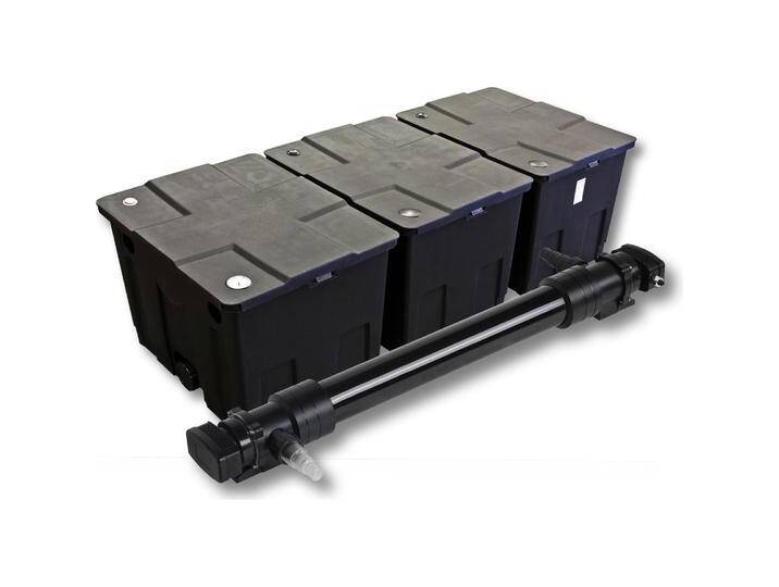 SunSun, Brunnen + Gartenteich, 3-Kammer Filter Set für 90000l Teich mit 72W UVC 6er Serie Teichklärer von Galaxus