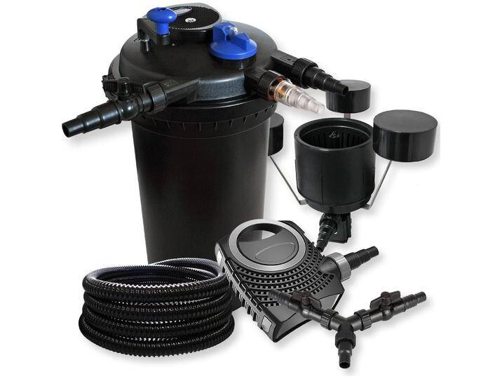 SunSun, Brunnen + Gartenteich, DruckTeichfilter Set 30000l 18W UVC NEO8000 70W 25m Schlauch Skimmer von Galaxus