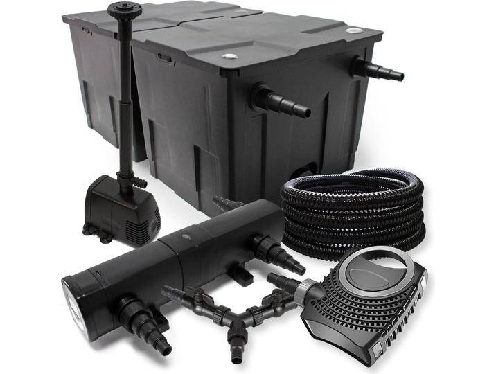 SunSun, Brunnen + Gartenteich, Filter Set 60000l Teich 18W Klärer NEO8000 Pumpe Schlauch Springbrunnen von Galaxus